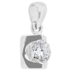 Timeless 0.37ct Diamonds Pendant in 18k White Gold - Chain not included