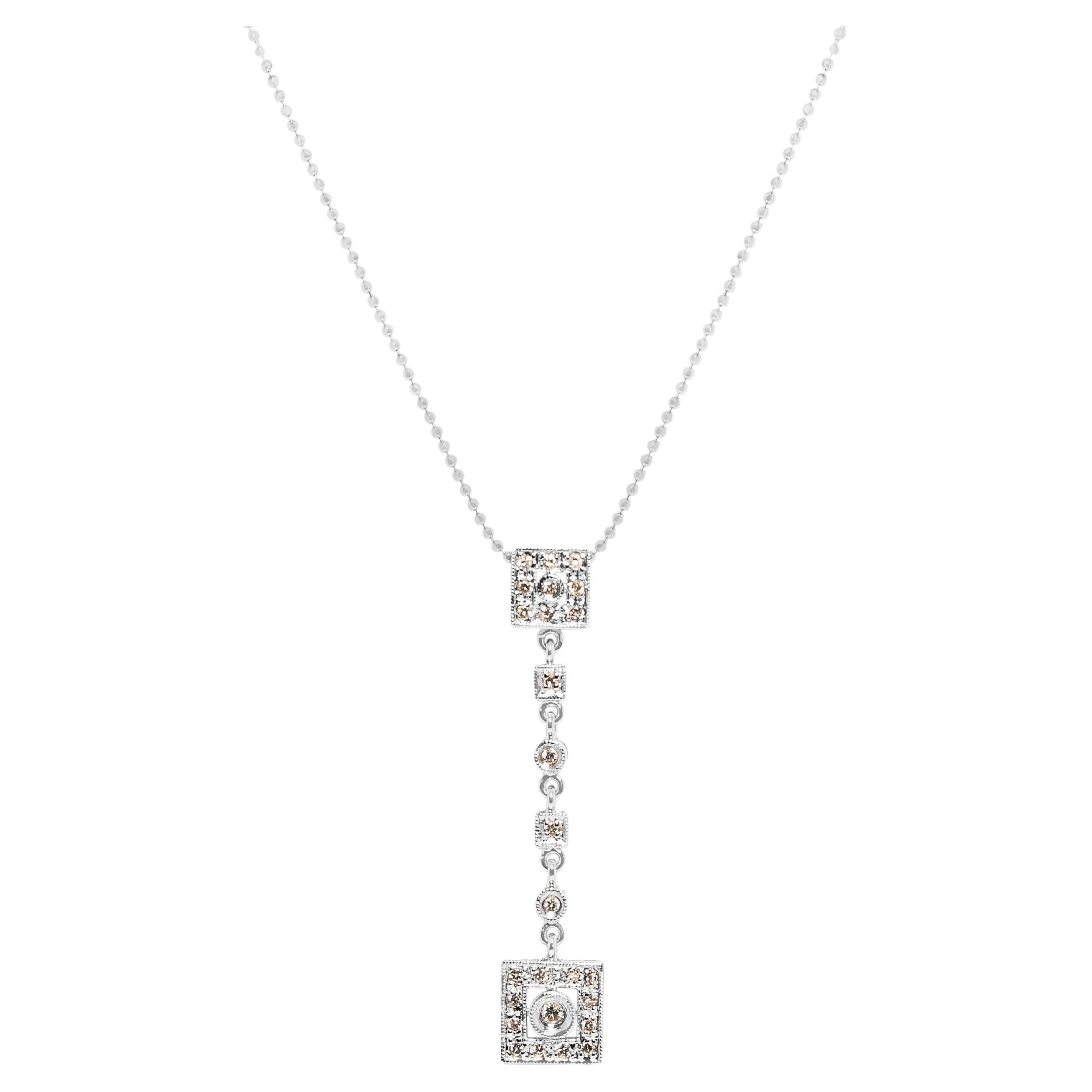 Timeless 0.3ct Diamond Necklace in 18K White Gold