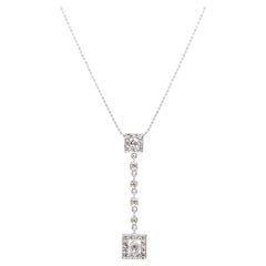 Collar intemporal de diamantes de 0,3 ct en oro blanco de 18 quilates