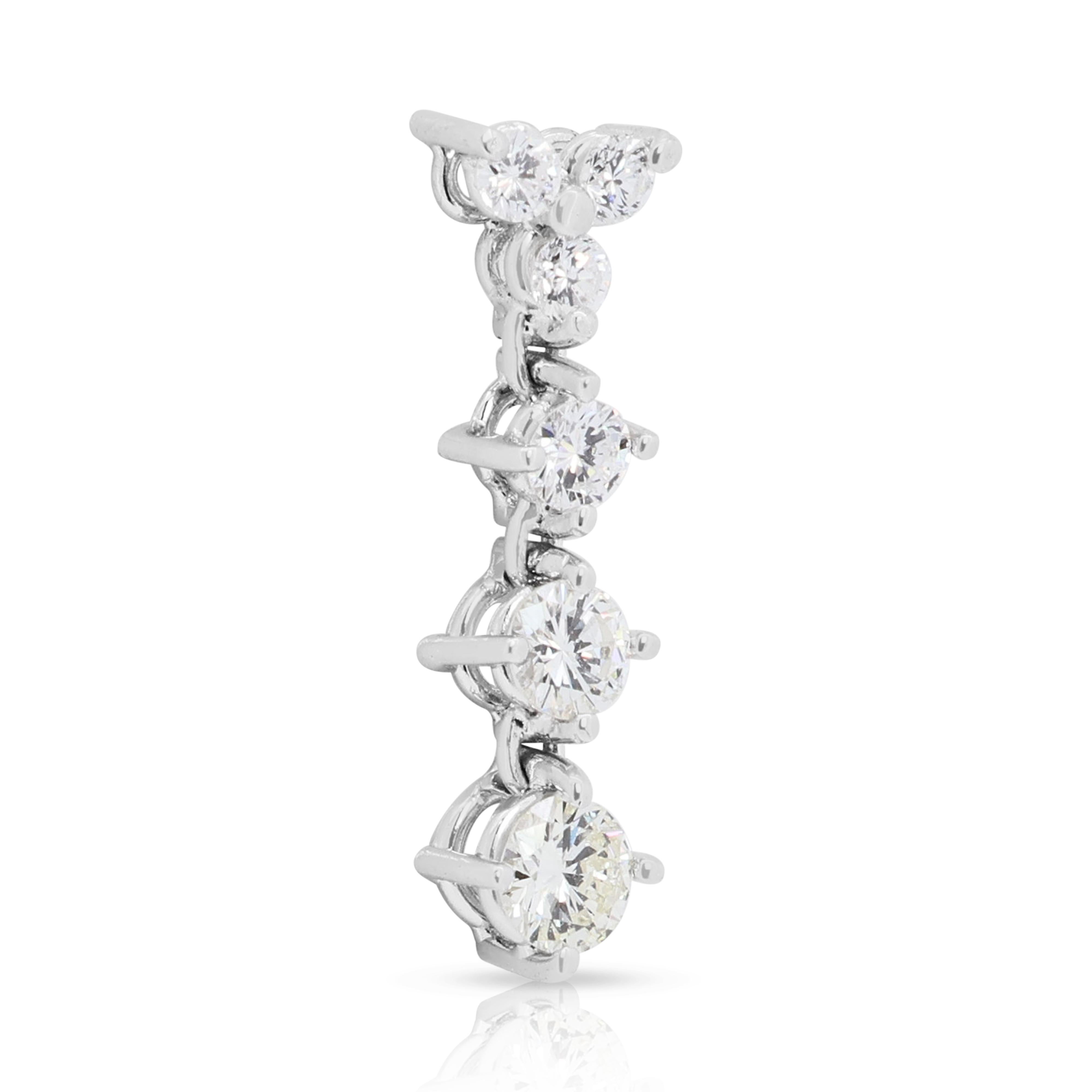 Timeless 0,45ct Natural Diamonds Anhänger in 18K Weißgold - Kette nicht enthalten (Rundschliff) im Angebot
