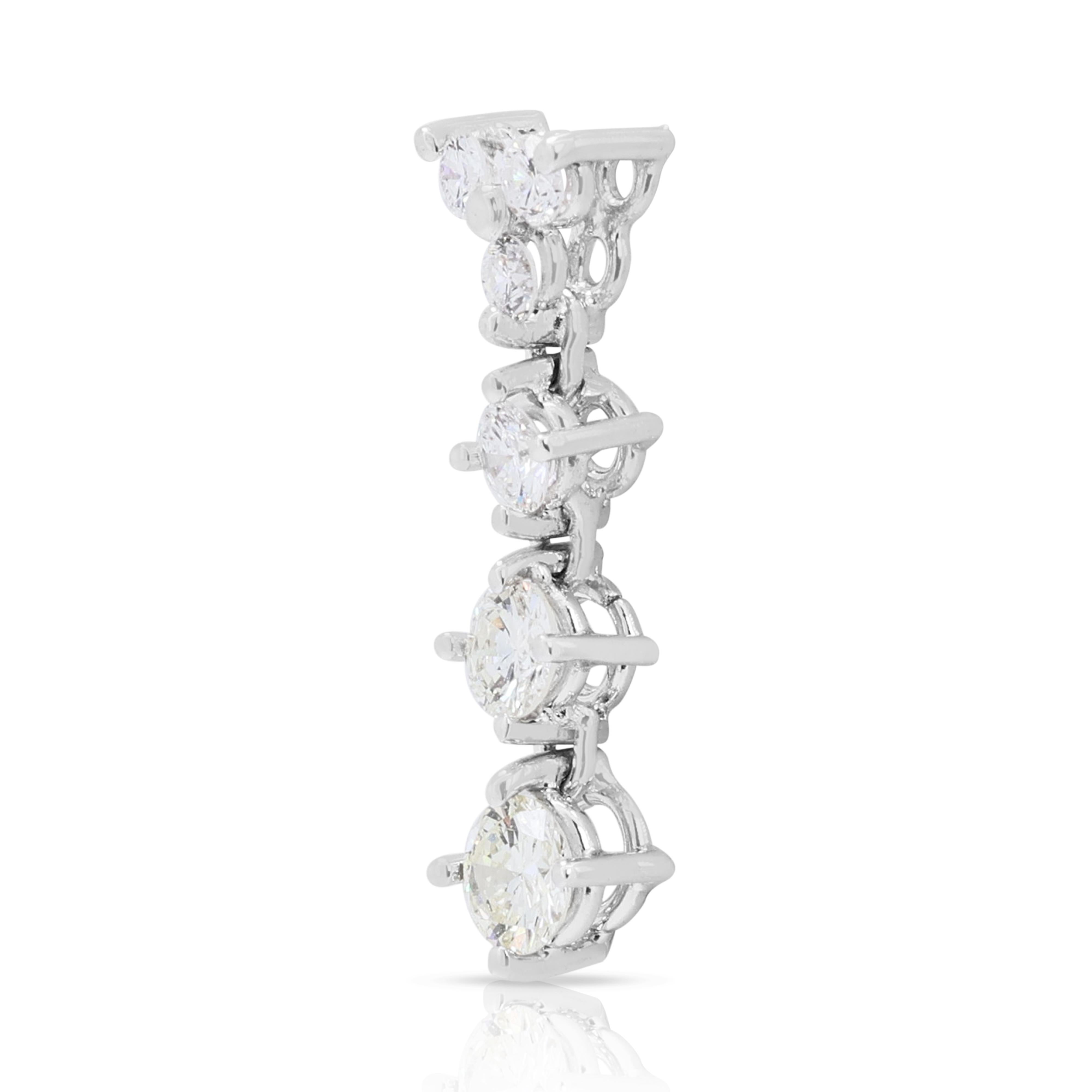 Timeless 0,45ct Natural Diamonds Anhänger in 18K Weißgold - Kette nicht enthalten im Zustand „Neu“ im Angebot in רמת גן, IL