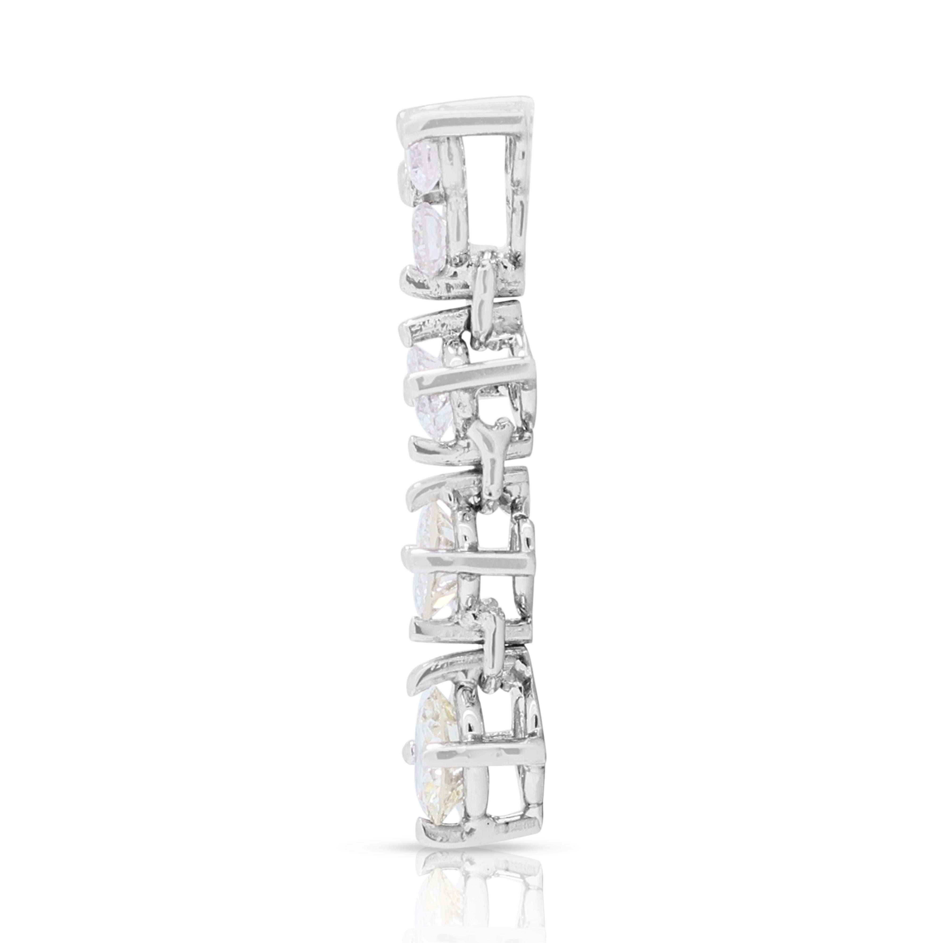 Timeless 0,45ct Natural Diamonds Anhänger in 18K Weißgold - Kette nicht enthalten im Angebot 1