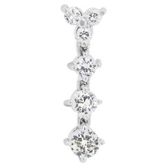Timeless 0.45ct Natural Diamonds Pendant in 18K White Gold - Chain not included