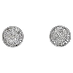 Timeless 0.47ct Natural Diamonds Stud Earrings in 18K White Gold