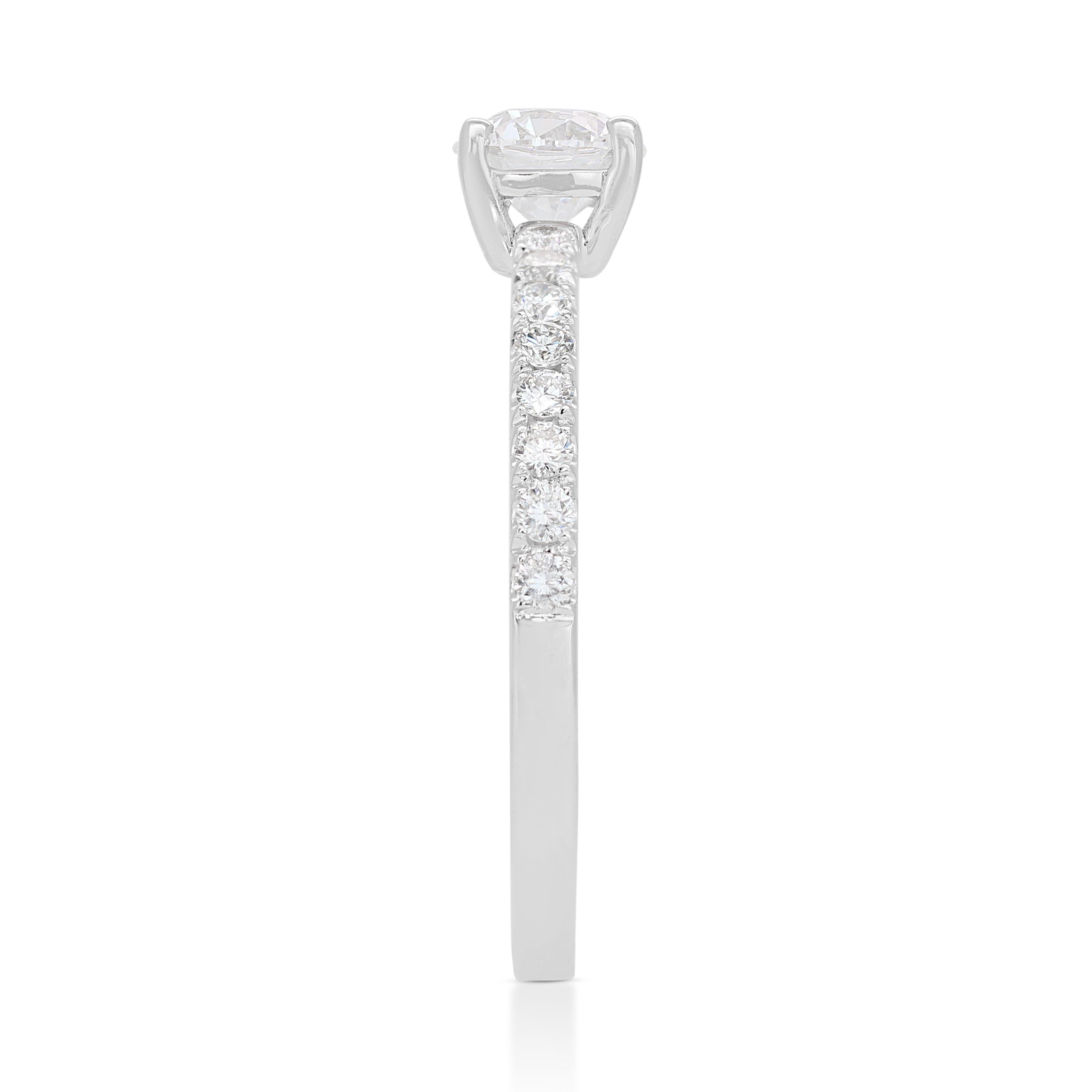 Women's Timeless 0.50ct Diamond Halo Ring For Sale