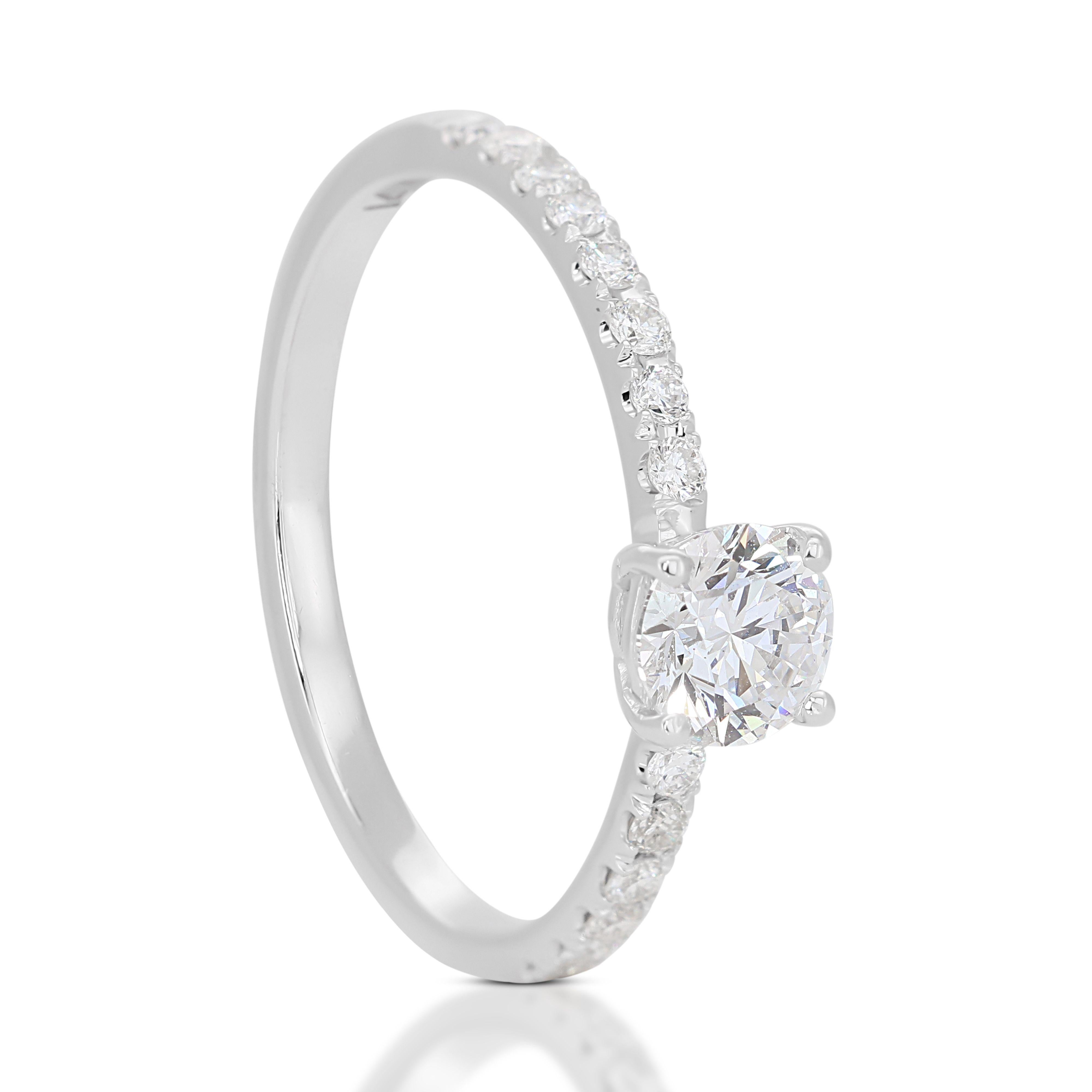 Timeless 0.50ct Diamond Halo Ring For Sale 1