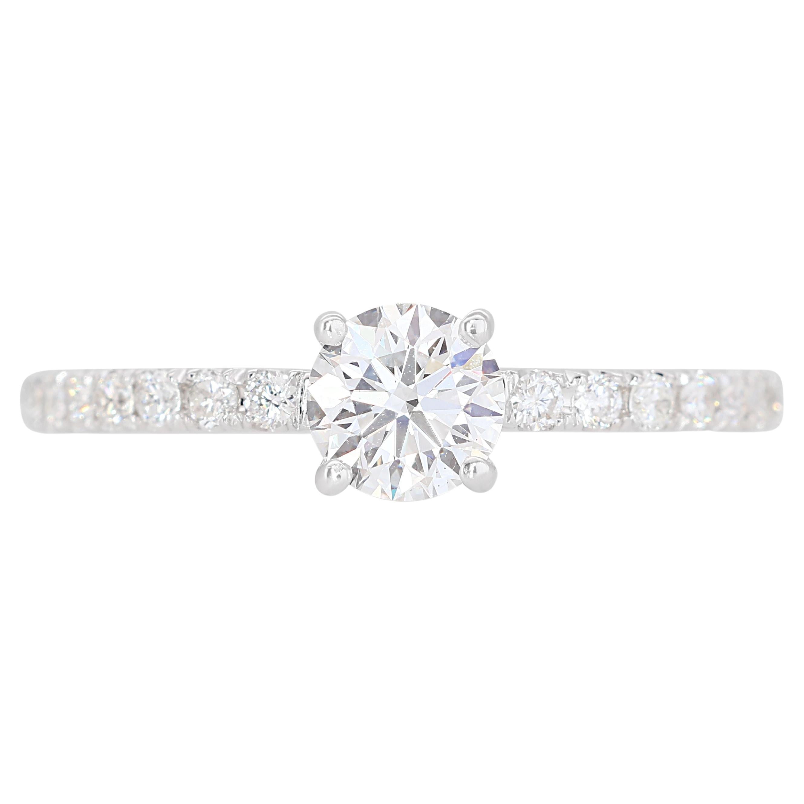 Timeless 0.50ct Diamond Halo Ring For Sale