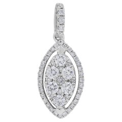 Timeless 0.52ct Natural Diamonds Pendant in 18K White Gold