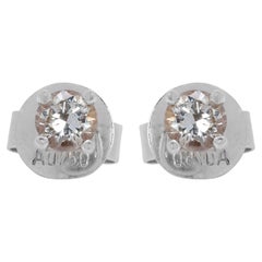 Timeless 0.54 carat Natural Diamond Stud Earrings in 18K White Gold