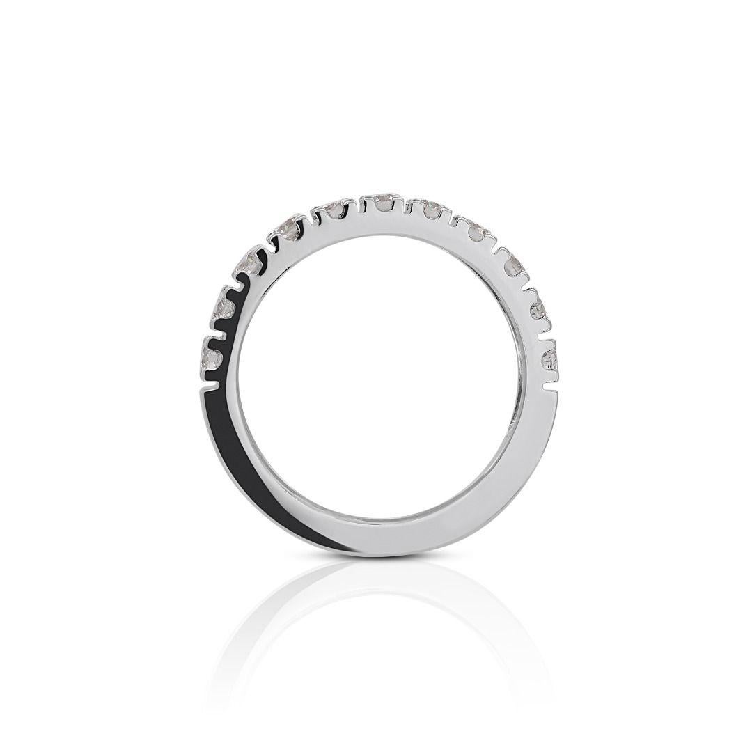 Women's Timeless 0.58ct Diamonds Half Eternity Ring in Platinum For Sale