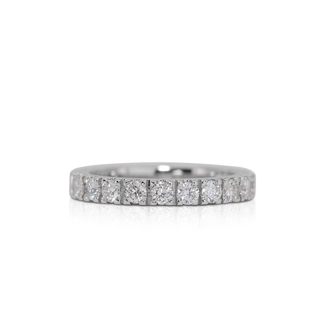 Timeless 0.58ct Diamonds Half Eternity Ring in Platinum