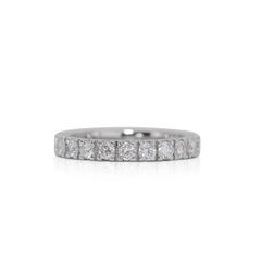 Timeless 0.58ct Diamonds Half Eternity Ring in Platinum