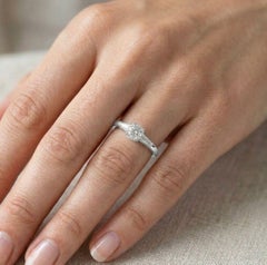 Zeitloser 0,67ct Diamant-Verlobungsring aus Platin