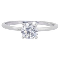 Timeless 0.70 Carat Round Brilliant Diamond Ring in 18K White Gold