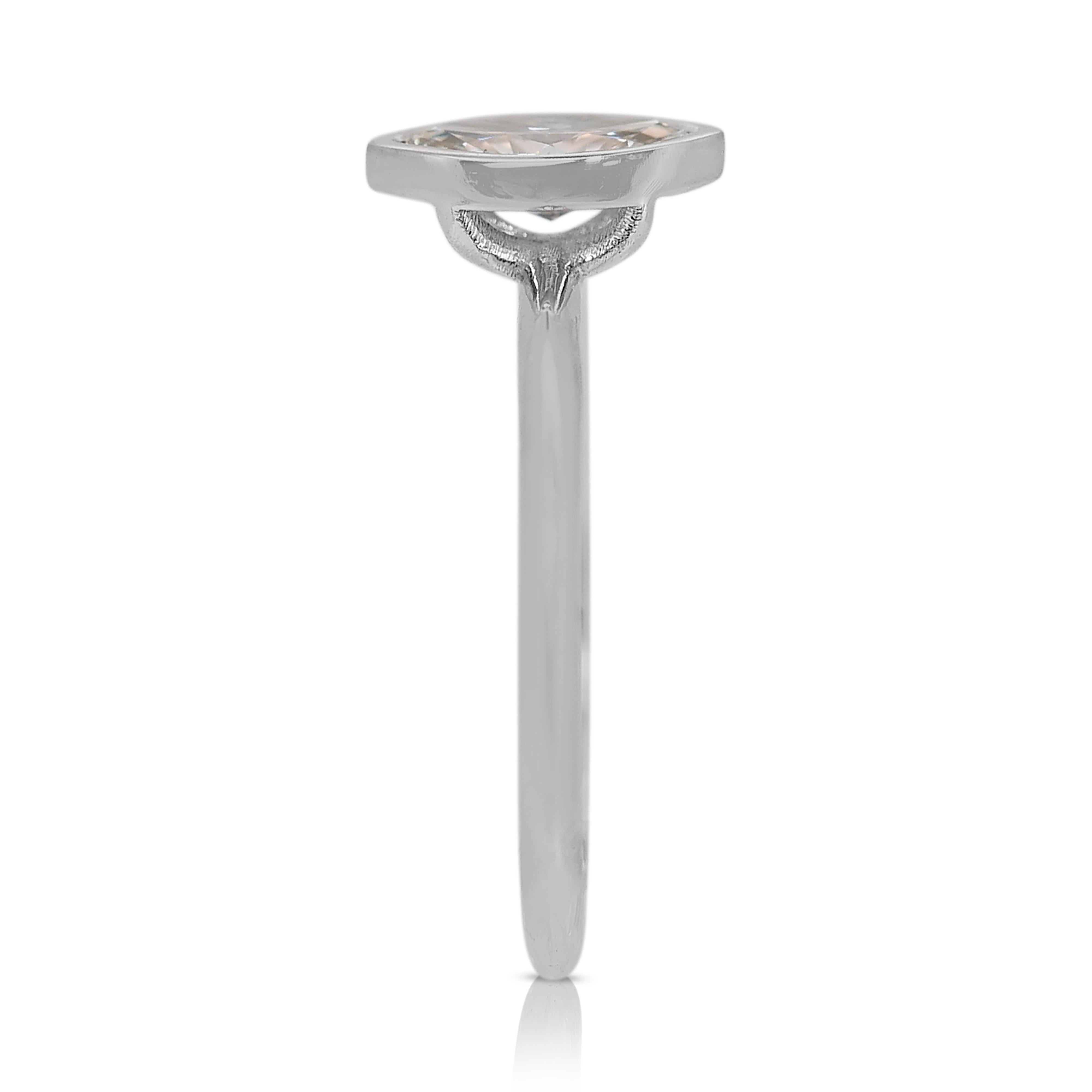 Timeless 0.70ct Double Excellent Ideal Cut Diamond Solitaire Ring In New Condition For Sale In רמת גן, IL