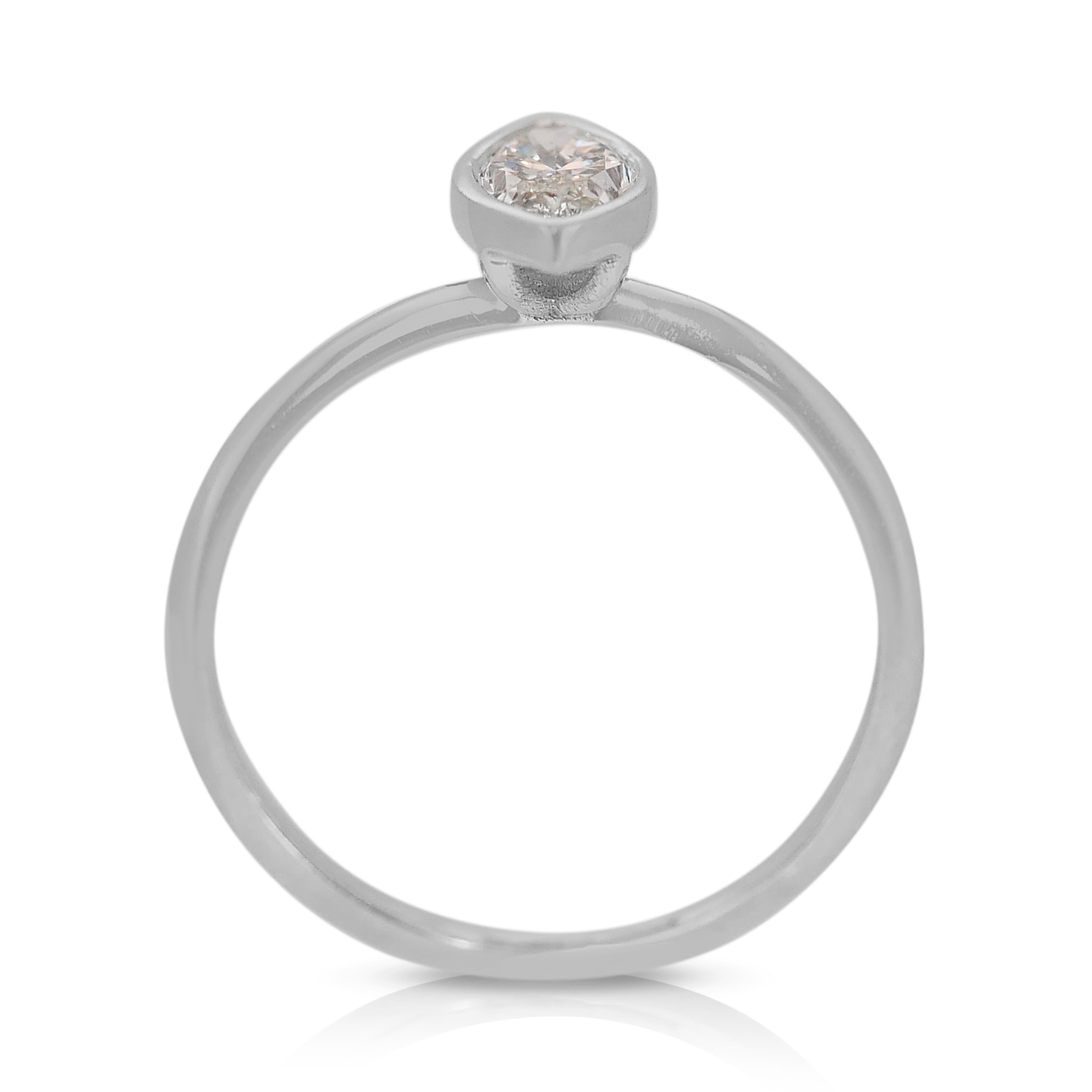 Timeless 0.70ct Double Excellent Ideal Cut Diamond Solitaire Ring For Sale 2
