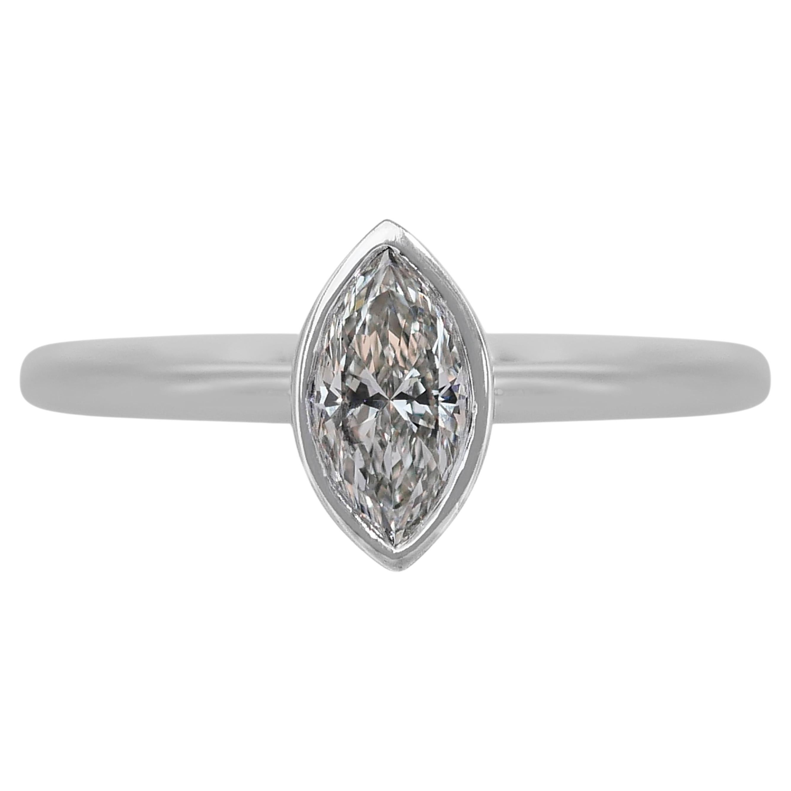 Timeless 0.70ct Double Excellent Ideal Cut Diamond Solitaire Ring For Sale