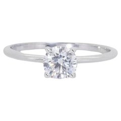 Timeless 0.71 carat Round Brilliant Diamond Ring in 18K White Gold