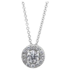 Timeless 0.85ct Triple Excellent Ideal Cut Diamond Necklace with Pendant