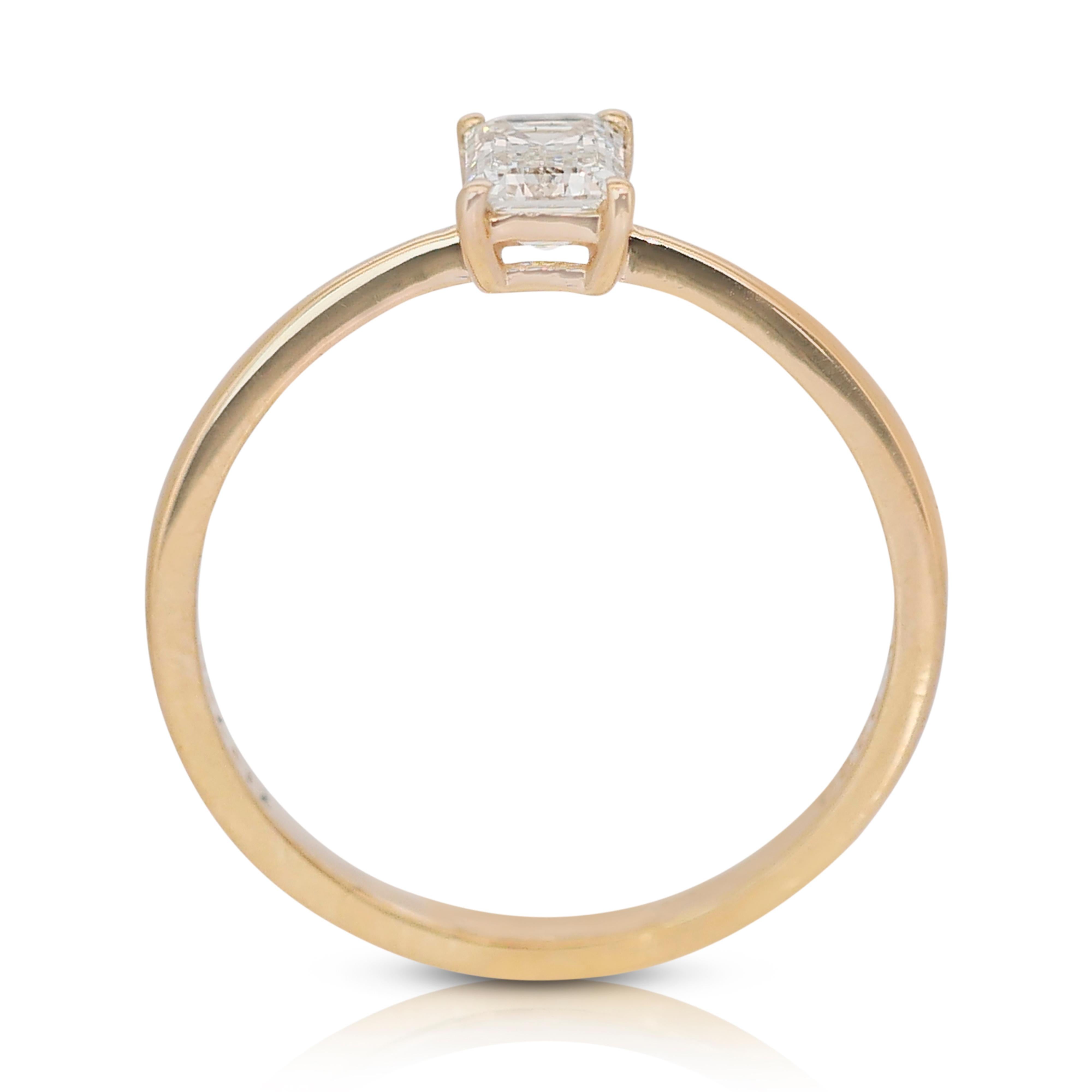 Women's Timeless 0.90ct Diamond Solitaire Ring in 18k Yellow Gold - GIA Certified