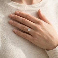 Timeless 0.90ct Natural Diamond Crown-Set Solitaire Ring in 18K Yellow Gold