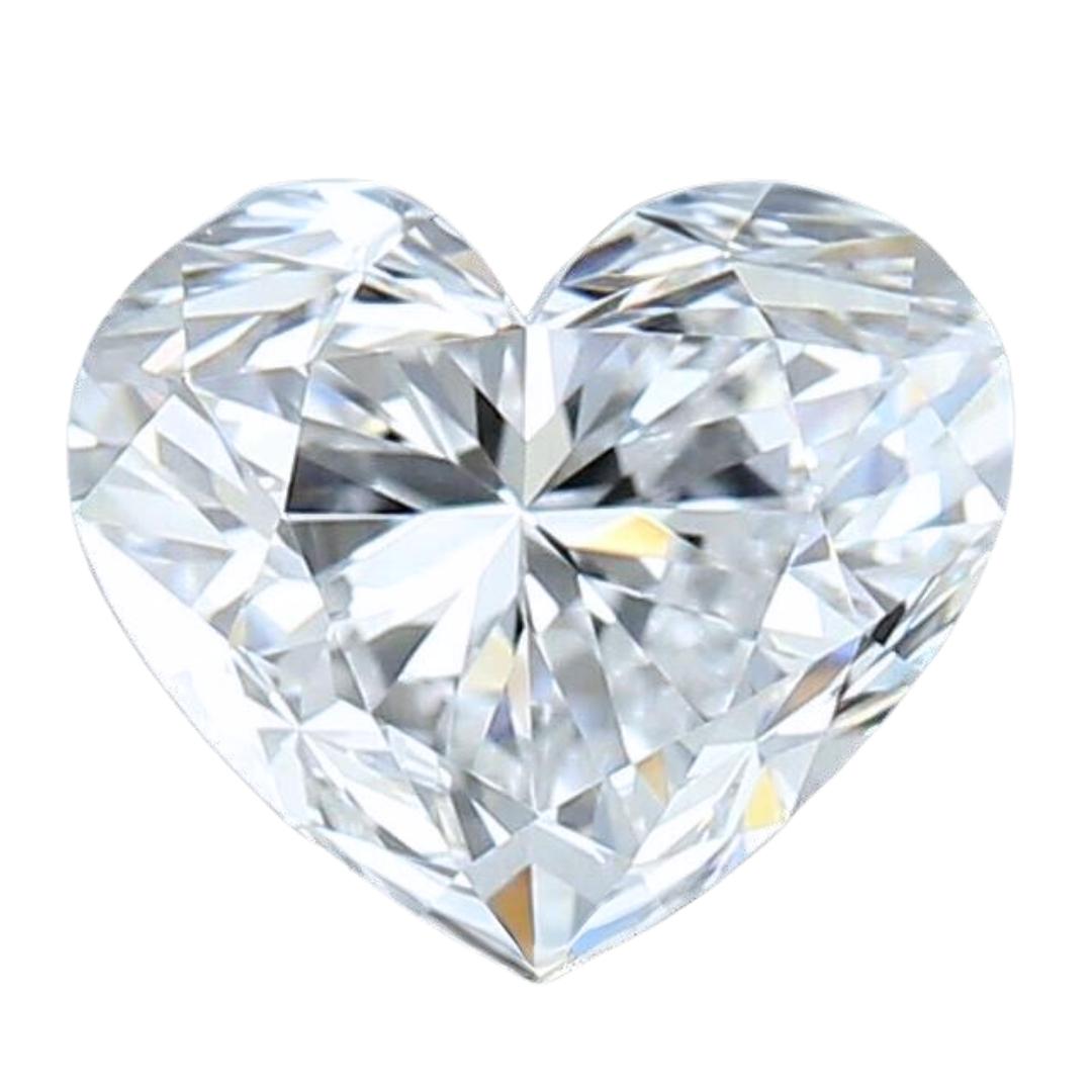 Timeless 1.00ct Ideal Cut Heart-Shaped Diamond - GIA Certified For Sale 2