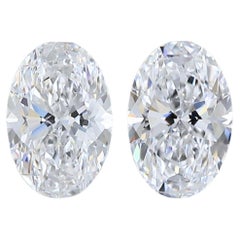 Timeless 1.04ct Ideal Cut Natural Pair of Diamonds - GIA Certified