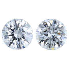 Timeless 1.05ct Triple Excellent Ideal Cut Pair of Round-Shaped Diamonds - IGI