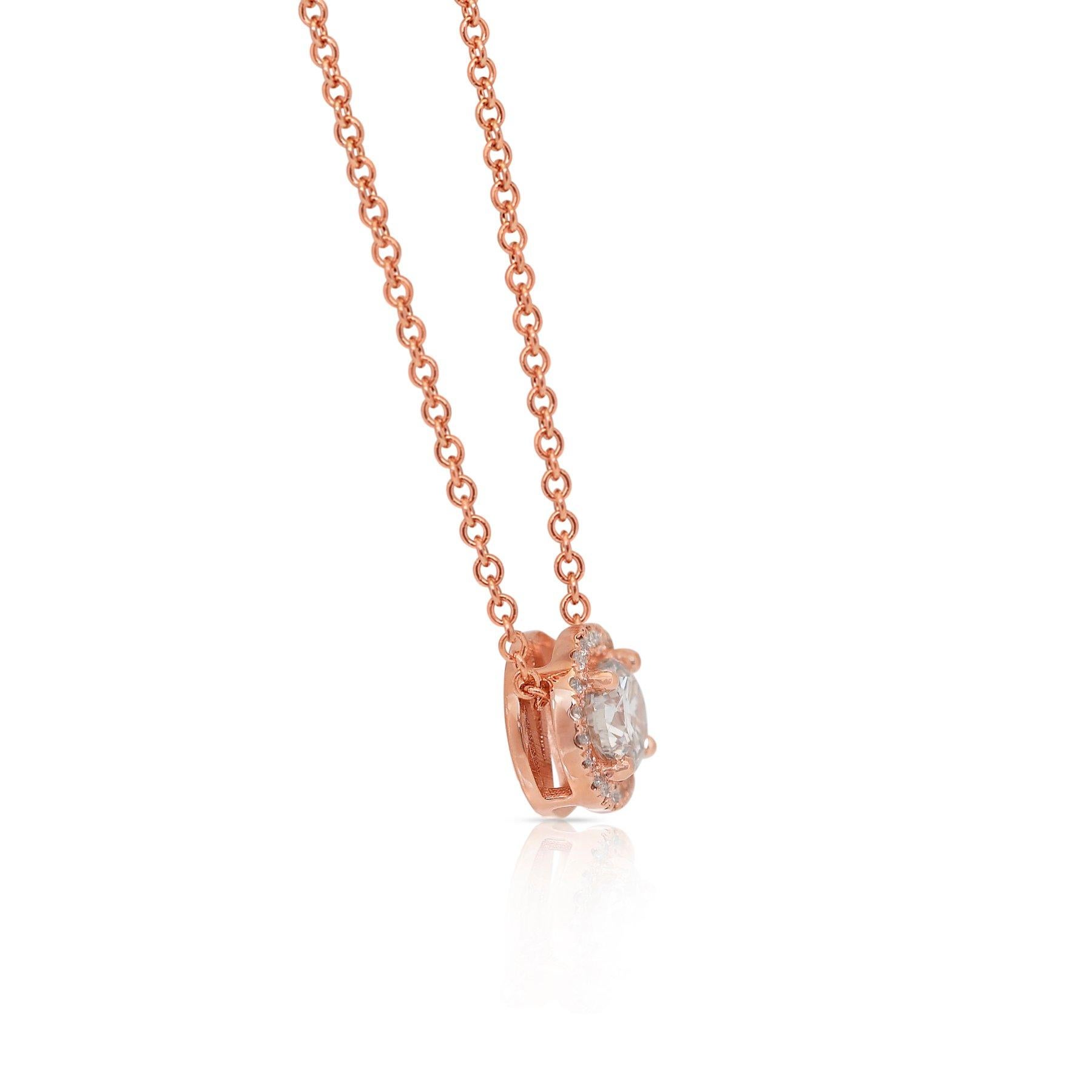 Timeless 1.07ct Triple Excellent Ideal Cut Diamonds Necklace with Pendant For Sale 1