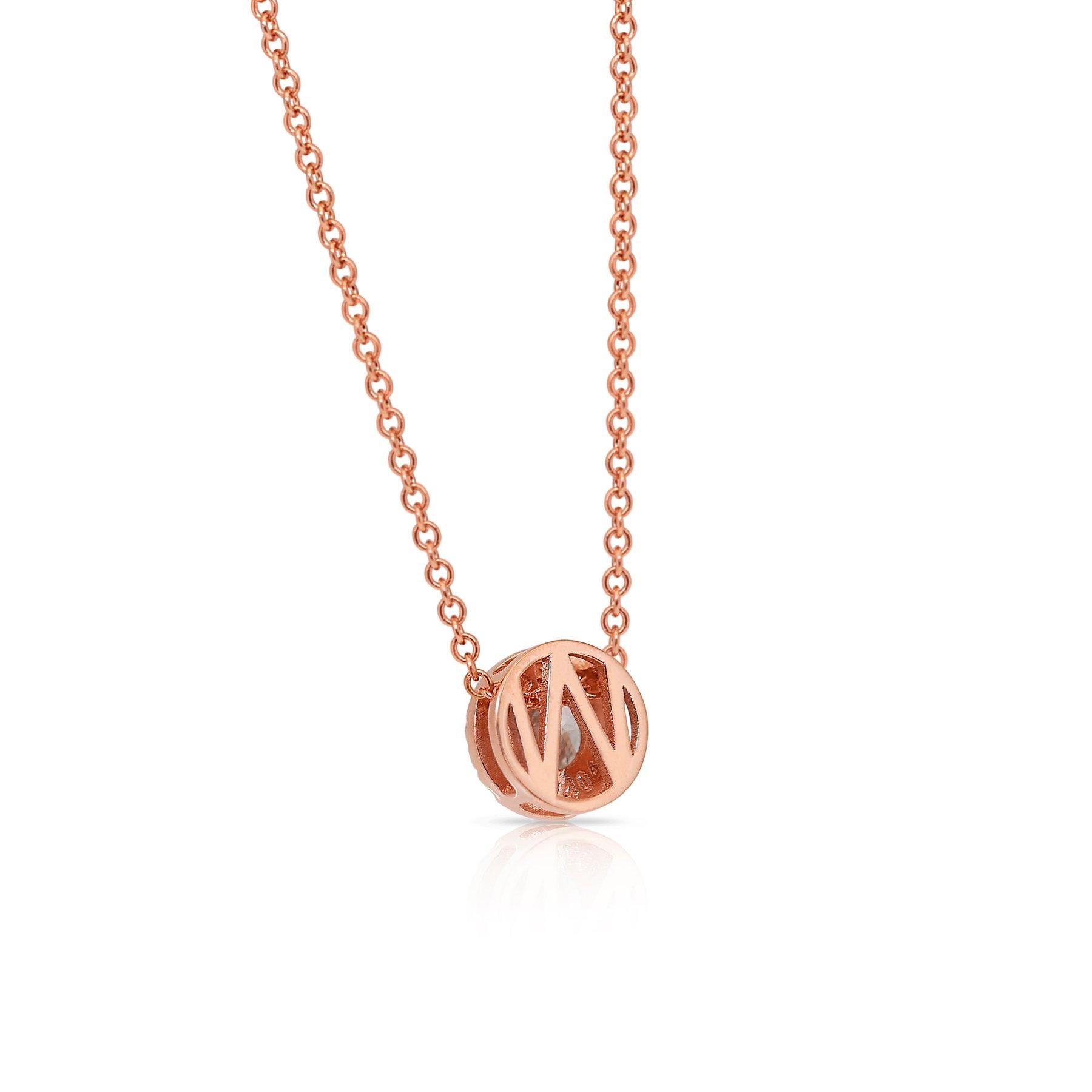 Timeless 1.07ct Triple Excellent Ideal Cut Diamonds Necklace with Pendant For Sale 2