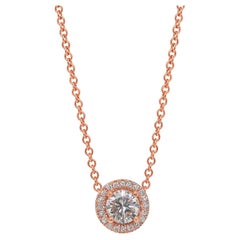 Timeless - Collier avec pendentif en diamant triple taille idéale de 1,07 ct.