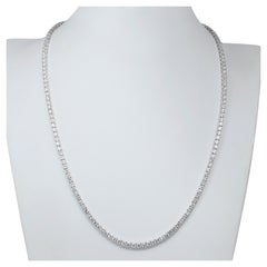 Timeless 10.88ct Diamonds Necklace in 18k White Gold - IGI Certified