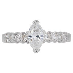 Timeless Bague pavée de 1,08ct de diamants en or blanc 18k - Certifiée GIA