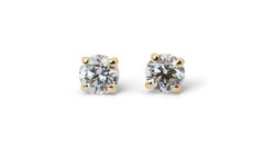 Timeless 1.20ct Triple Excellent Ideal Cut Diamonds Stud Earrings