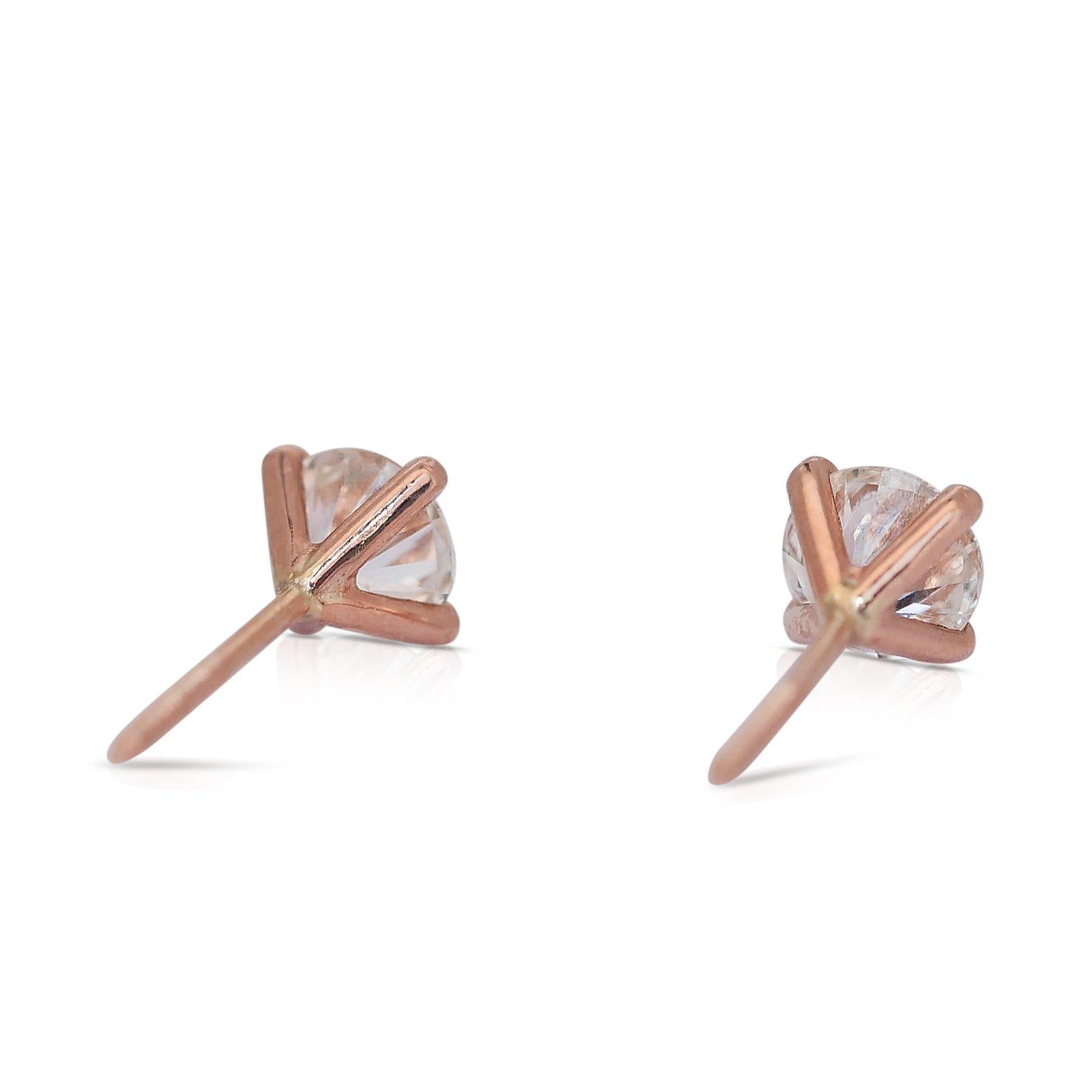 Timeless 1.41ct Triple Excellent Ideal Cut Diamonds Stud Earrings -GIA Certified 1