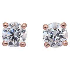 Timeless 1.41ct Triple Excellent Ideal Cut Diamonds Stud Earrings -GIA Certified