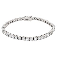 Timeless 14k White Gold Tennis Bracelet with 8.62 Carats in Round Brilliant