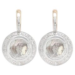 Timeless 14K Yellow Gold Lever-Back Earrings with 0.70ct Diamonds