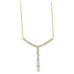 Collana senza tempo con 1,52 carati di diamanti in oro giallo 14k - Certificato IGI