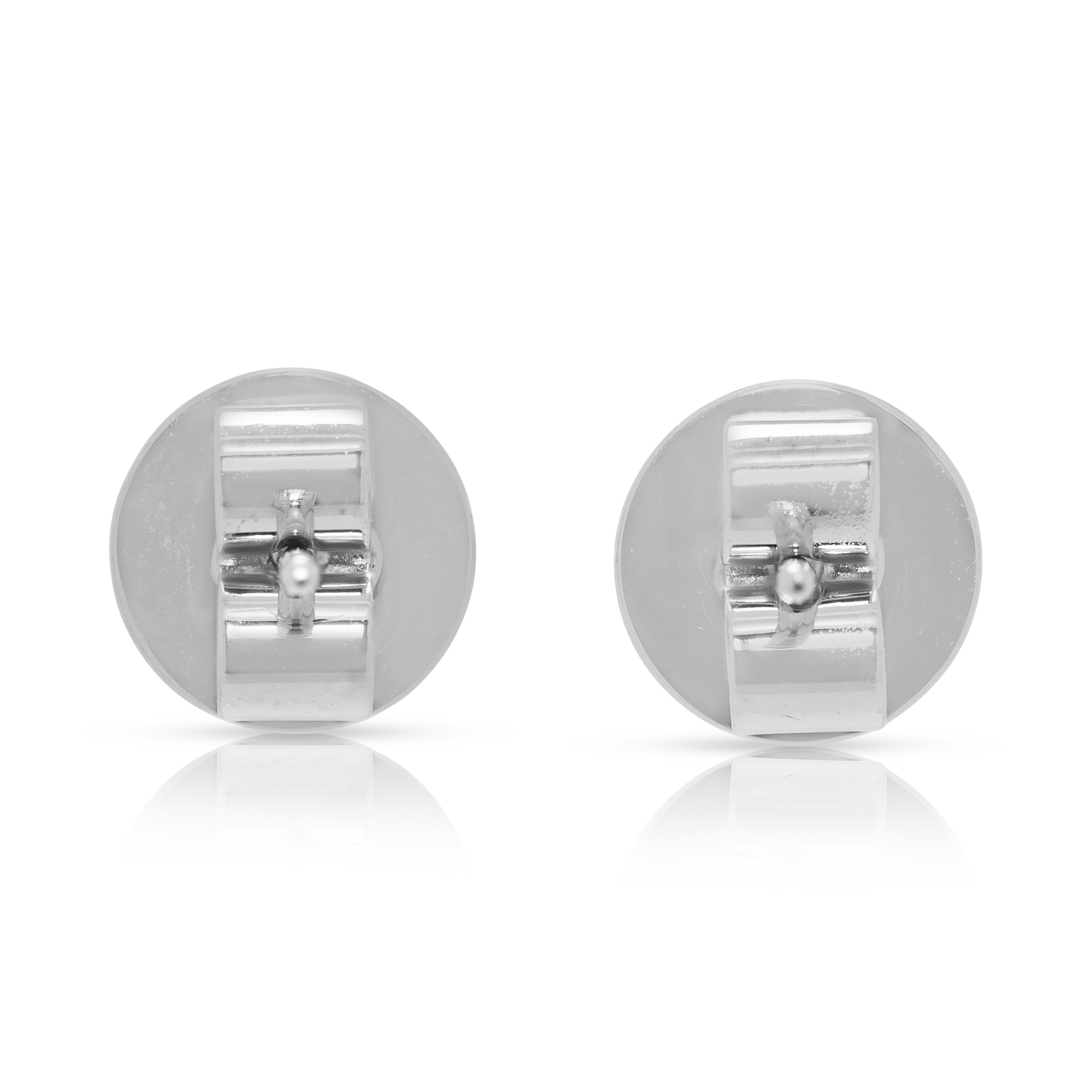 Orecchini senza tempo con diamanti naturali da 1,55 carati in oro bianco 18 carati in vendita 1