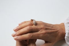Rossella Ugolini 1.70 Ct White Diamonds 18 kt Gold Cocktail Deco Style Ring