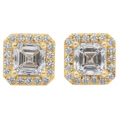 Zeitlose 1,76ct Diamanten Ohrstecker in 18k Gelbgold - IGI zertifiziert