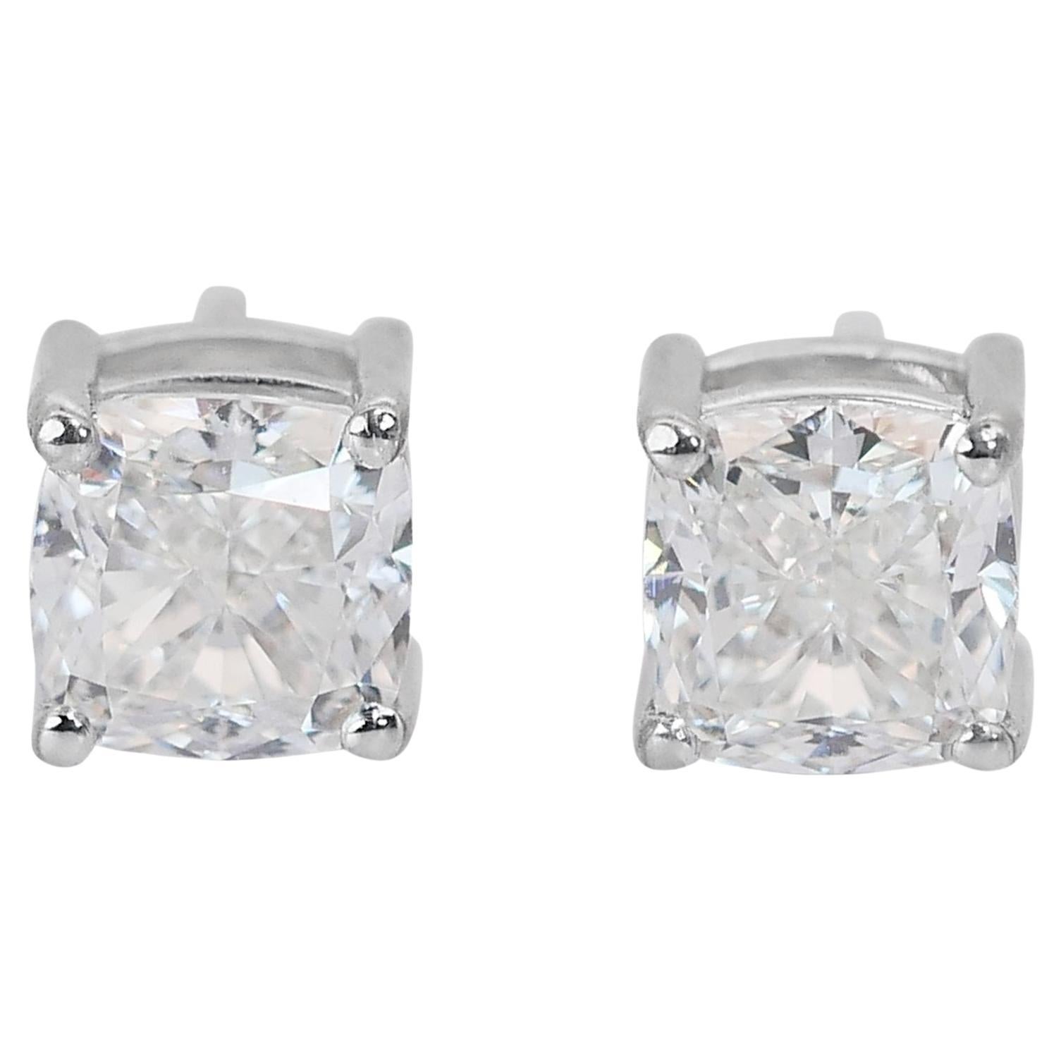 Timeless 1.80ct Double Excellent Ideal Cut Diamonds Stud Earrings