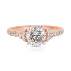 Anello senza tempo con pavé di diamanti da 1,86 carati in oro rosa 18 carati - Certificato IGI