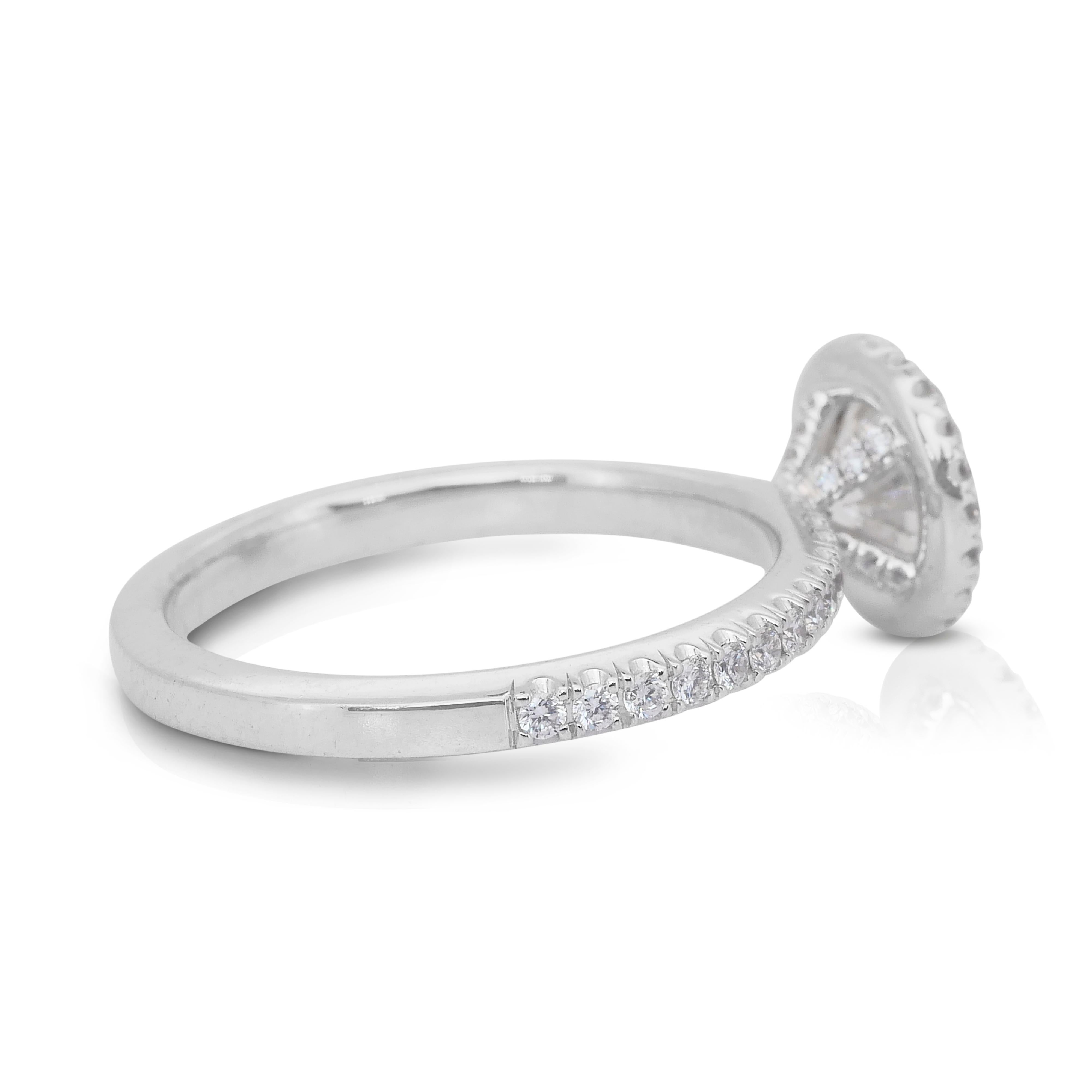 Zeitloser 1,97ct Diamanten Halo Ring in Platin - IGI zertifiziert (Rundschliff)