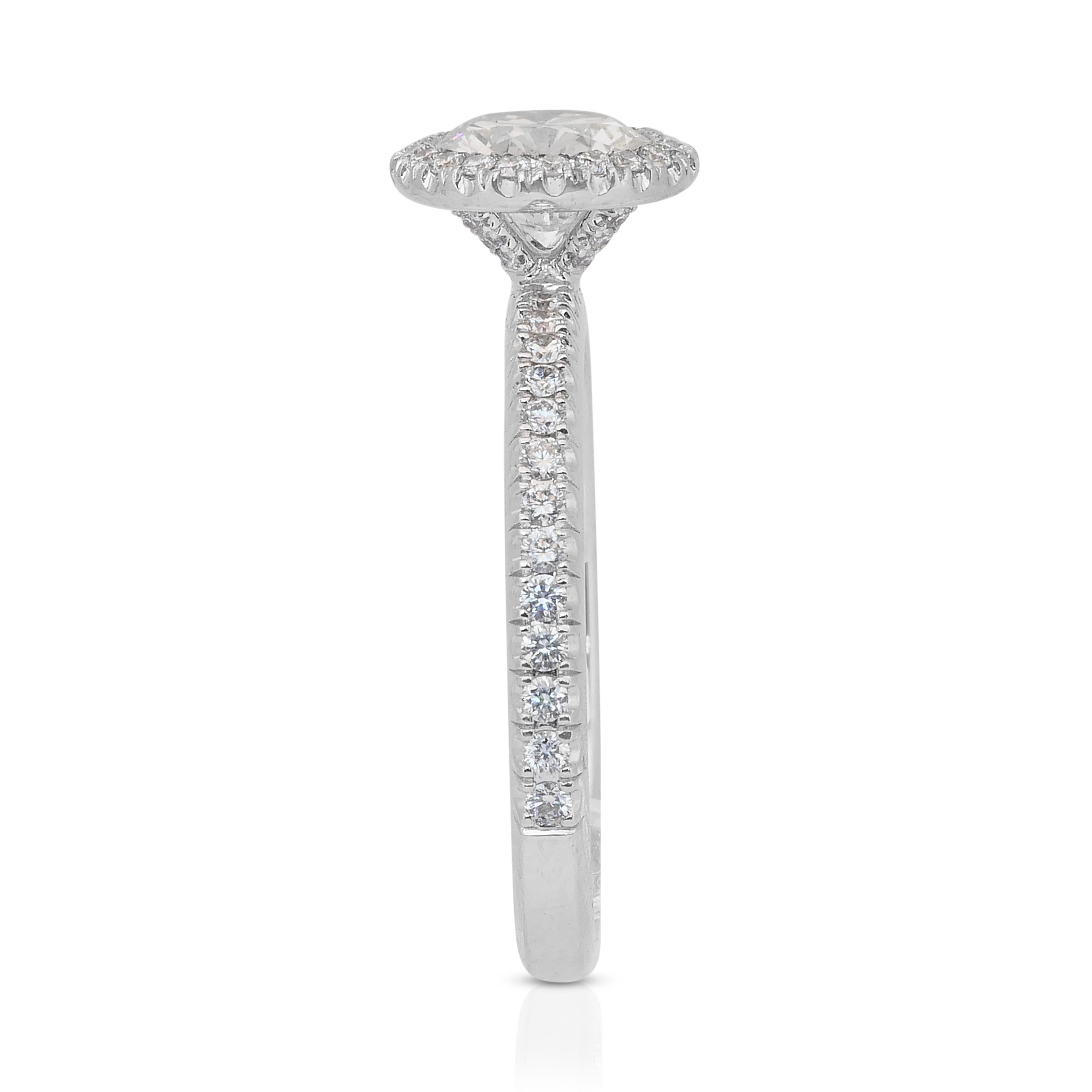 Zeitloser 1,97ct Diamanten Halo Ring in Platin - IGI zertifiziert 1