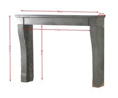 Timeless 19th Century French Stone Fireplace Mantel with Graceful Curves