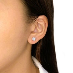 Timeless 2.00ct Diamond Stud Earrings in 18K White Gold - GIA Certified