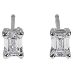 Timeless 2.00ct Diamonds Stud Earrings in 18k White Gold - IGI Certified