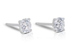 Timeless 2.00ct Triple Excellent Ideal Cut Diamonds Stud Earrings